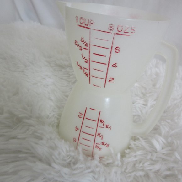 Tupperware Double Measuring Cup Vintage 860-7 Two-Sided Wet Dry 8oz 1 cup - Picture 5 of 5